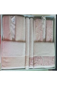 Özdilek Candidum Krem/Pembe-Krem/Bej Aile Seti Bornoz Seti - 4