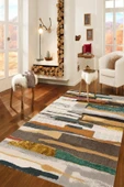 Bohem Halı, Şönil Dokuma Taban, Salon Halısı, Yıkanabilir Kaymaz Taban Antibakteriyel Kilim - 3