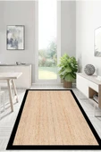 Dijital Baskı Halı, Jüt Görünümlü Halı, Hasır Halı, Kaymaz Taban, Yıkanabilir, Salon Halısı, Yolluk - 4