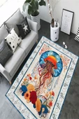 Akış Serisi, Şönil Dokuma Taban, Salon Halısı, Yıkanabilir Kaymaz Taban Antibakteriyel Kilim - 3