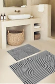 Dijital Baskı, Kaymaz Taban, Banyo Paspası, Bohem, Estetik, 2'li Klozet Takımı - 1
