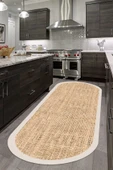 Dijital Baskı Halı, Jüt Görünümlü Halı, Hasır Halı, Kaymaz Taban, Yıkanabilir, Salon Halısı, Yolluk thumbnail 3