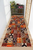 Patchwork Kilim Desen Halı, Eskitme Desen Halı, Bohem Halı, Dijital Baskı Halı, Yıkanabilir Halı, - 5