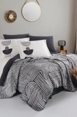 Bohem, Çift Kişilik Battaniye Set, Nevresim Takımı, Tufting Nakış, 7 parça, % 100 Pamuk - 1