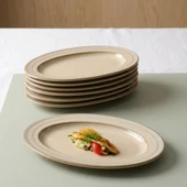 GÜRAL PORSELEN Valeron 2 Adet 24 Cm Kayık Tabak  Reaktif Agate  Vr 969 thumbnail 3