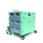 Balatlı Katlanabilir Portatif Merdiven Çıkabilen Market ve Pazar Taşıma Arabası - 3