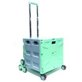 Balatlı Katlanabilir Portatif Merdiven Çıkabilen Market ve Pazar Taşıma Arabası - 1