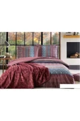 Özdilek Trendy Battaniyeli Çift Kişilik Nevresim Takımı-Mimbre Bordo thumbnail 1