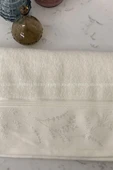 Ditsy El-Yüz Havlusu 4 Adet-Antrasit-Krem - 5