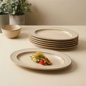 GÜRAL PORSELEN Valeron 2 Adet 24 Cm Kayık Tabak  Reaktif Agate  Vr 969 thumbnail 2