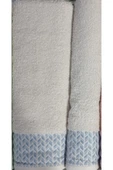 Candidum Pembe-Krem/Mavi Best Set Bambu Aile Hamam Seti Havlu Set - 5