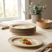 GÜRAL PORSELEN Valeron 2 Adet 24 Cm Kayık Tabak  Reaktif Agate  Vr 969 thumbnail 5