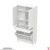 Modilayn YENİ AFRA 70x173x32,5 cm' lik 1 Çekmece, 2 Göz Sepet, 2 Kapak, 6 Raf Dar Alan Banyo Dolabı thumbnail 7