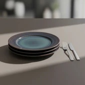 GÜRAL PORSELEN Valeron 6 Adet 27 Cm Servis Tabağı Reaktif Oasis  1131 thumbnail 2