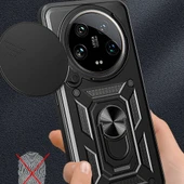 Xiaomi Mi 14 Ultra Kılıf Magnetik Standlı Kamera Korumalı Sürgülü Vega Kapak thumbnail 5