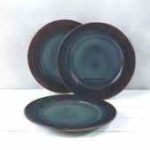 GÜRAL PORSELEN Valeron 6 Adet 27 Cm Servis Tabağı Reaktif Oasis Vr 1131 - 1