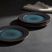 GÜRAL PORSELEN Valeron 6 Adet 27 Cm Servis Tabağı Reaktif Oasis  1131 thumbnail 3