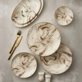 GÜRAL PORSELEN Camelia 26 Parça 6 Kişilik Yemek Takımı 28192 thumbnail 2