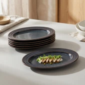 GÜRAL PORSELEN Valeron 2 Adet 24 Cm Kayık Tabak Reaktif  Oasis Vr 1131 thumbnail 2