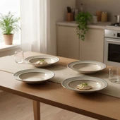 GÜRAL PORSELEN Valeron 6 Adet 22 Cm Çukur Yemek Tabağı Reaktif Agate 969 thumbnail 2