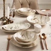 GÜRAL PORSELEN Camelia 26 Parça 6 Kişilik Yemek Takımı 28192 thumbnail 1