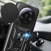 Xiaomi Mi 13 Ultra Kılıf Magnetik Standlı Kamera Korumalı Sürgülü Vega Kapak thumbnail 4