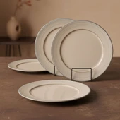 GÜRAL PORSELEN Valeron 6 Adet 20 Cm Pasta Tabağı Reaktif Agate  969 thumbnail 2