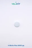 VELAVİT V-Biotin Plus 5000mcg Takviye Edici Gıda 60 Tablet - 5