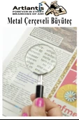 Metal Büyüteç 60 mm 1 Adet 6x Plastik Sap Çerçeveli 6 cm Büyüteç Merçek Okul Büro Ofis Krom Kaplama Büyüteç - 4