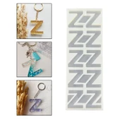 Epoksi Çoklu Silikon Kalıp Z Harfi Anahtarlık Reçine Seri Döküm Kalıbı 4 CM 10 Lu thumbnail 1