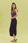 Düşük Lastikli Bel Etek Pantolon - 6