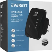 EVEREST EWR-N300 2.4GHZ 300MBPS 1XWAN/LAN PORT DAHİLİ ANTENLİ REPEATER+AP KABLOSUZ MENZİL GENİŞLETİC - 5