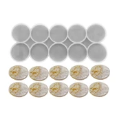 Epoksi Silikon Kalıp Çoklu Magnet Kalıbı Düz Yuvarlak Daire  Seri Döküm Kalıbı 8 CM  10 Lu - 1