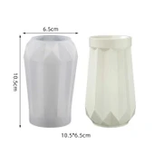 Epoksi Reçine Silikon Kalıp Vazo Kalıbı Beton Taş Tozu Vazo Mumluk Kalıbı 10.5X6.5 CM thumbnail 2