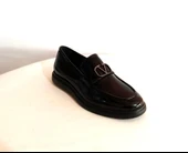 Erkek  Loafer Ayakkabı Deri Kum Süet Ve Rugan Siyah Loafer Ayakkabı - 1