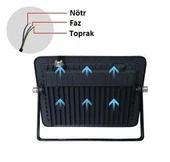 Ct-4665 400W Platinum Led Projektör 6400k Beyaz Işık - 2