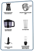Goldmaster Bestmax Siyah Gold Geniş Hazneli 1500w Paslanmaz Çelik 3in1 Multi Blender - 7