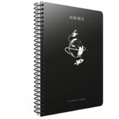 Gıpta Astro Notes Karton Kapak Spiralli Not Defteri A6 80 Yaprak Kareli (6089) - 2