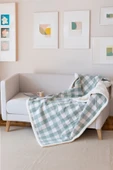 Limon Scotch Ekose Desen Çift Yönlü Çok Amaçlı Welsoft Tv Battaniyesi 150x200 Cm - 1