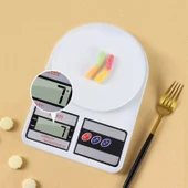 Plastik Dijital Hassas Terazi LCD Ekran Pilli Maksimum 10 kg Tartım Mutfak Tartısı Ölçüm Pil Dahil - 3