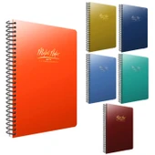 Gıpta Metal Notes Plastik Kapak Spiralli Not Defteri A6 80 Yaprak Kareli (5543) - 1