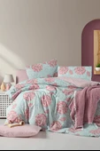 Lastikli Çarşaflı Çift Kişilik Nevresim Takımı Elegant Mint - 2
