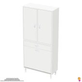 Modilayn YENİ AFRA 80x173x32,5 cm' lik 1 Çekmece, 2 Göz Sepet, 2 Kapak, 8 Raf Dar Alan Banyo Dolabı thumbnail 6