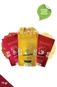 Anamour Natural Anamour Rengarenk Mini Paketi - Muz - Çilek - Elma Kurusu - 3'lü Paket Kuru Meyve 75g - 1