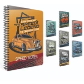 Gıpta Speed Karton Kapak Spiralli Not Defteri A6 48 Yaprak Çizgili (5681) - 1