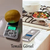 Mini Dijital Hassas Terazi LCD Ekran Pilli 0.01 gr Hassasiyet  200 gr Tartım Mutfak Tartısı Ölçüm - 5