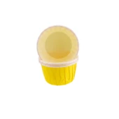 Cupcake Kalıbı Orta Boy Düz Renk  50*39 Mm (50 Adet)  Sarı - 1