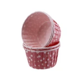 Cupcake Kalıbı Orta Boy 50*39 Mm (50 Adet)  Puantiyeli Pembe - 1