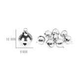 Metal Çıngırak Zil  1 CM (50 Adet)  Gümüş - 2
