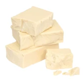 Kuvertür Çikolata Eritmelik Kalıp Çikolata (380-400 GRAM)  Beyaz (Fildişi) - 1